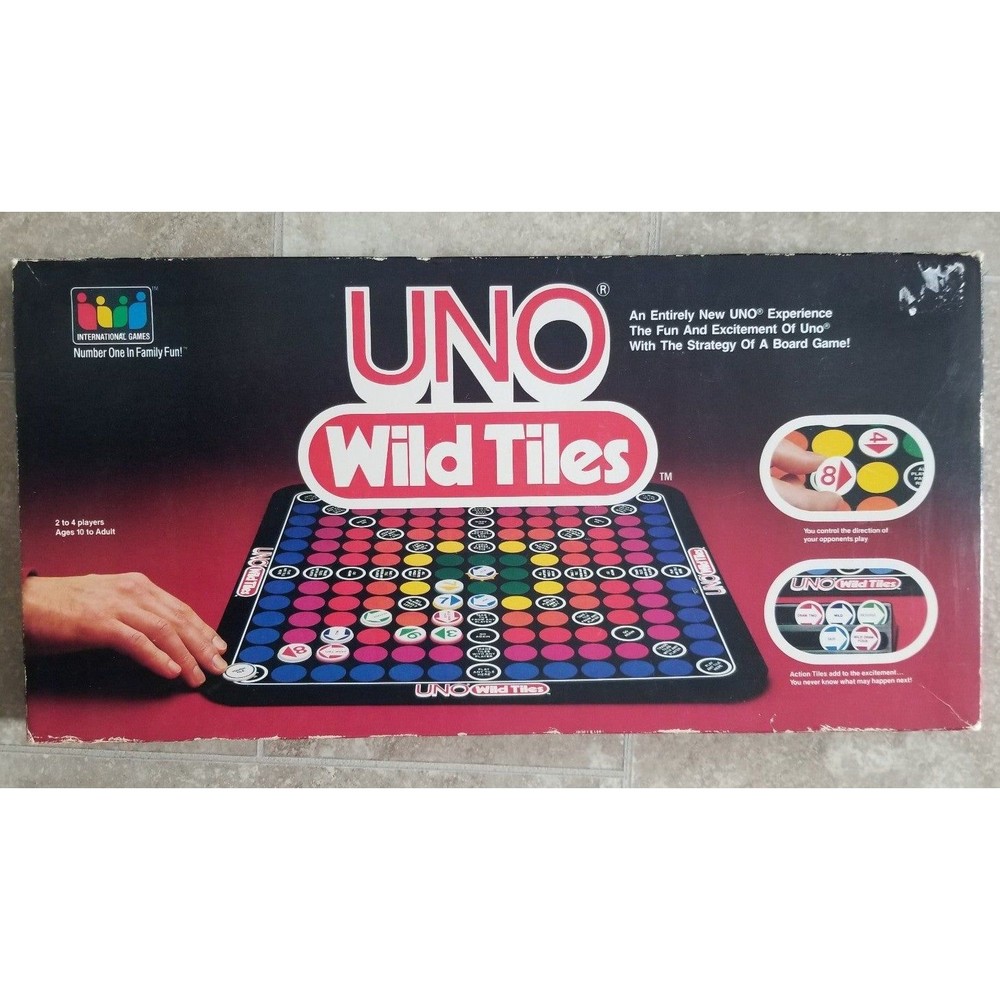 Vintage 1984 international games UNO Wild Tiles strategy Board Game